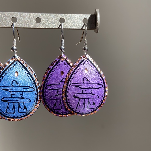 Inukshuk Handmade Turkish Copper Earrings - Picture 6 of 9